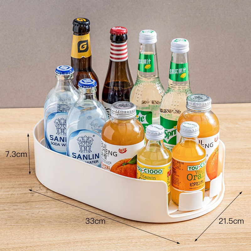 360° Rotating Refrigerator Organizer Turntable – Lazy Susan Storage Tray for Fridge, Kitchen & Pantry