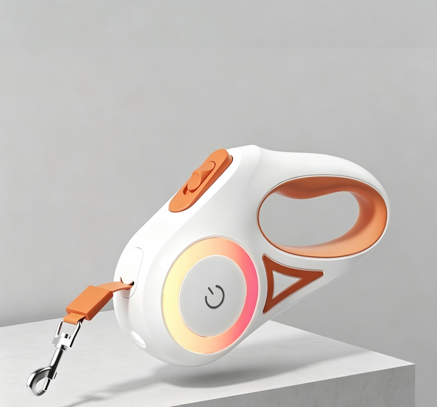 LED Retractable Dog Leash with Flashlight & Glowing Ring | Anti-Pull Automatic Pet Leash