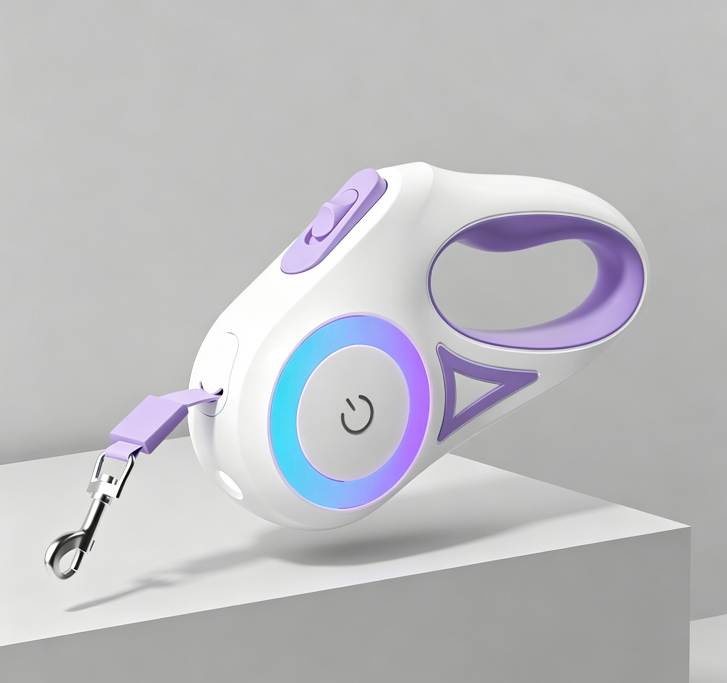 LED Retractable Dog Leash with Flashlight & Glowing Ring | Anti-Pull Automatic Pet Leash
