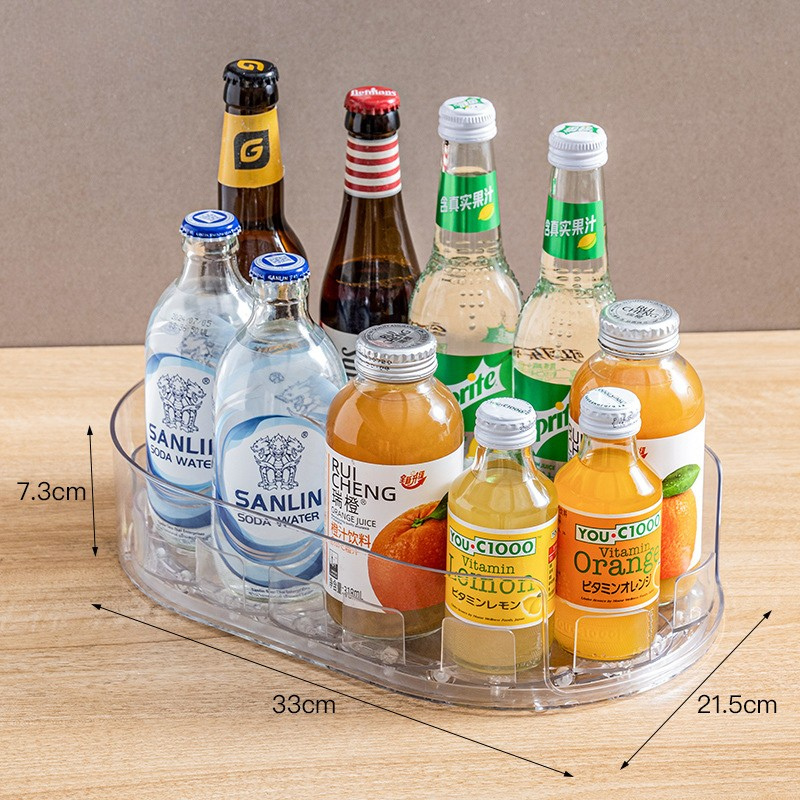 360° Rotating Refrigerator Organizer Turntable – Lazy Susan Storage Tray for Fridge, Kitchen & Pantry