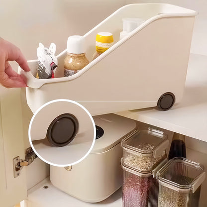 Rolling Kitchen Cabinet Organizer for Pots, Pans & Lids