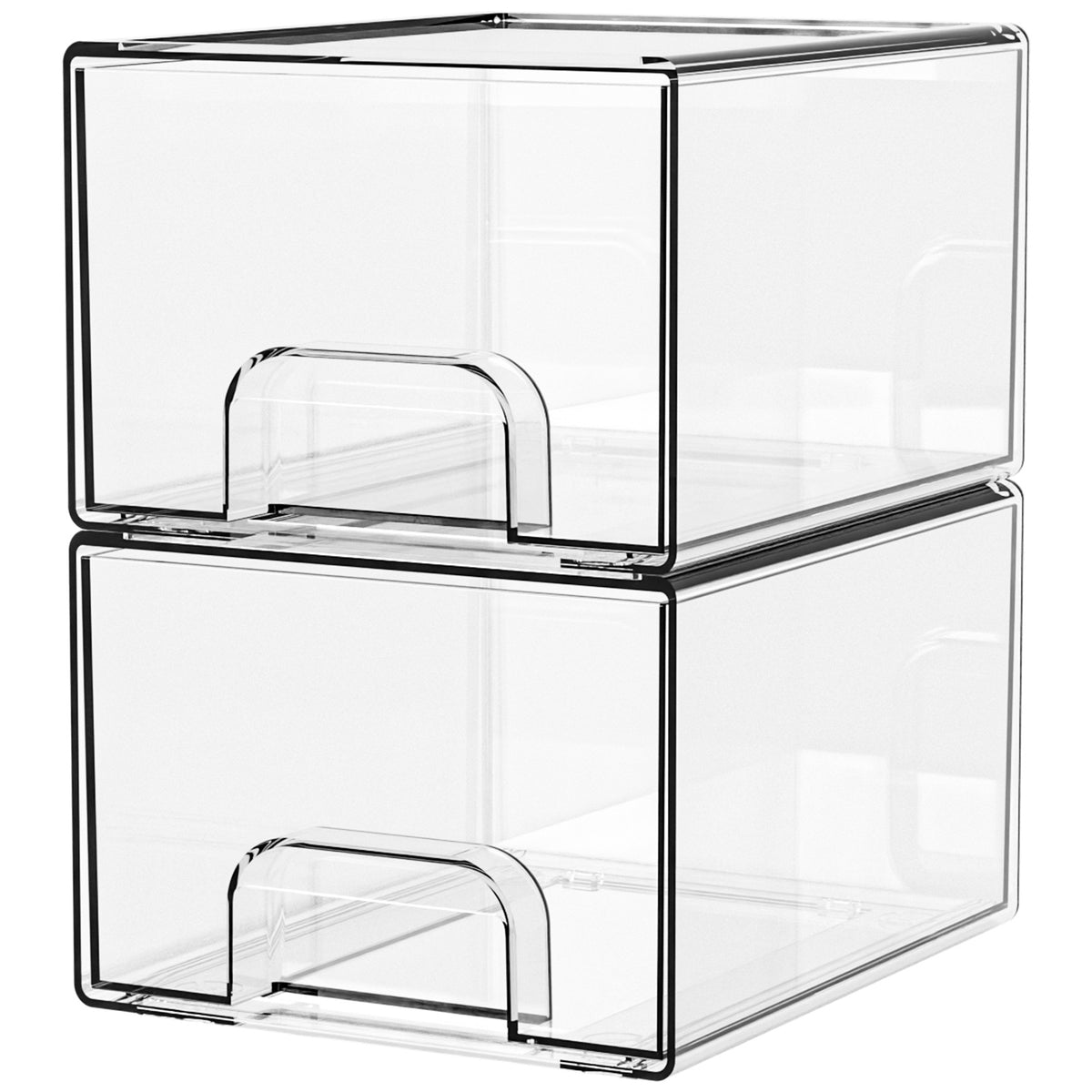 Clear Stackable Storage Drawers – Multi-Purpose Organizer for Makeup, Pantry, Bathroom & Desk