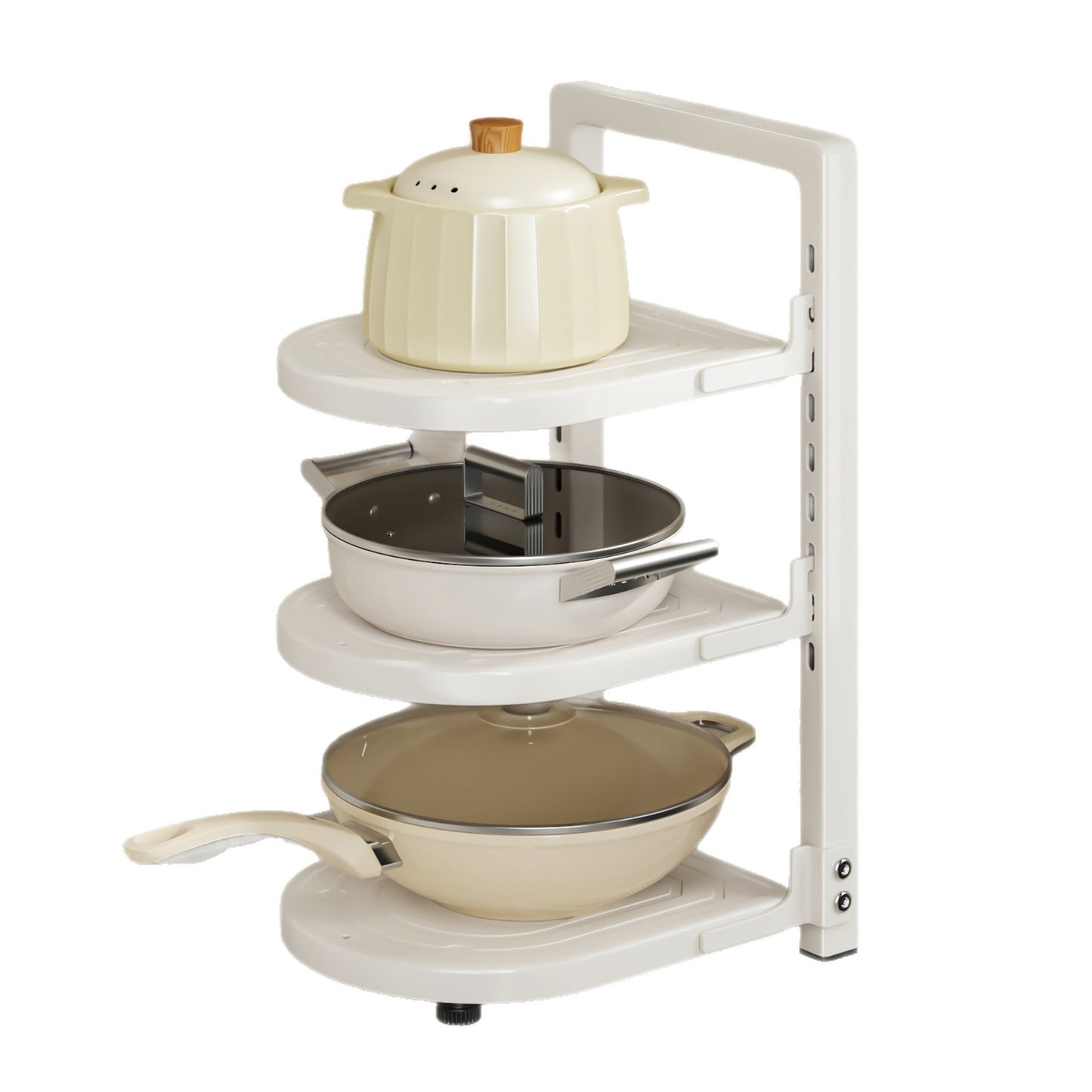 Adjustable Kitchen Pot Organizer Rack – Multi-Tier Countertop & Under Sink Cookware Storage Shelf