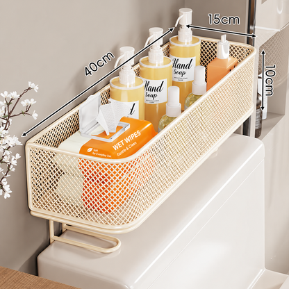 Over-the-Toilet Storage Basket – No-Drill Bathroom Organizer Shelf for Toilet Paper & Toiletries