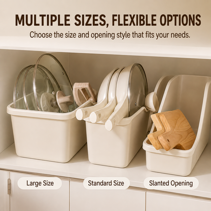 Rolling Kitchen Cabinet Organizer for Pots, Pans & Lids